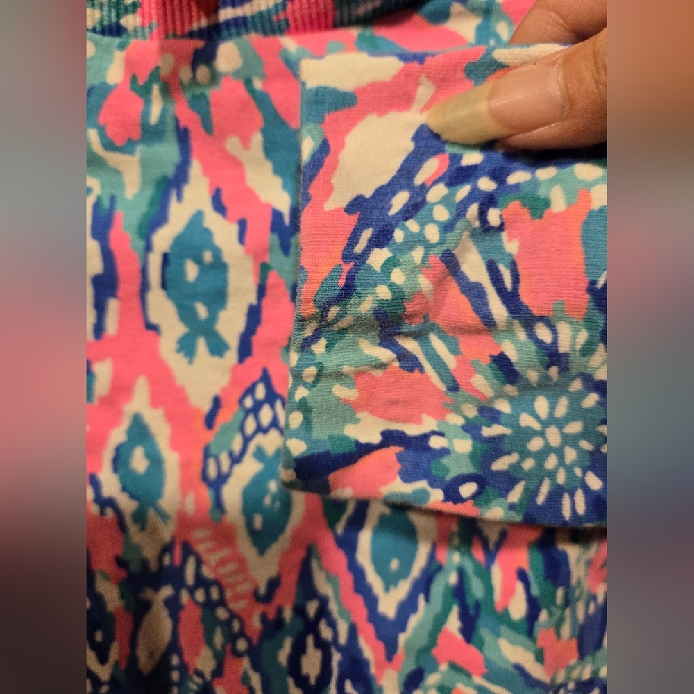EUC Girl's Lily Pulitzer Pink/Blue/White Long Sleeve Top Size L (8-10) - Picture 10 of 12